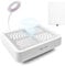 YINGJEE Nail Dust Collector with Light, 40w Powerful Nail Dust Extractor for Acrylic Nail Remover Adjustable Suction Vacuum Fan Dust Collector with Reusable Filters Dust for Nail Salon Home Use（White）