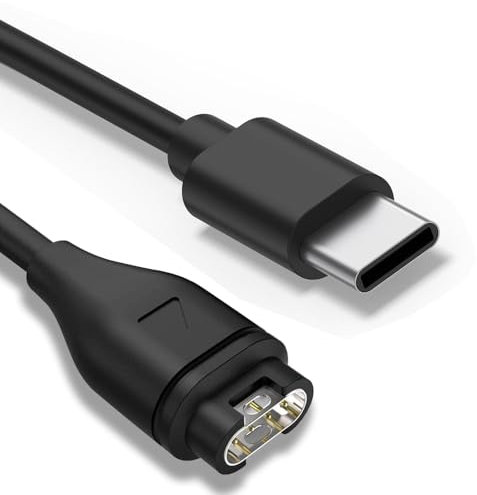 Type C Chargeur montre cable Compatible avec Garmin Fenix 7 7x 7 pro, 6 6S 6X Pro, Fenix 5 5S 5X Plus, Forerunner 165 265 965 955 745 45 55 255, Vivoactive 3 4 4S,Venu 2 3 3s,Instinct 2, epix 2 pro