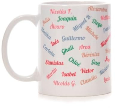 Cocholate | Taza Personalizada Profes | Regalo Original Fin de Curso | Taza Cerámica 370 ml (Nombres)