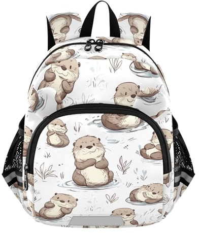 CHIFIGNO Rucksack für Kleinkinder, Mädchen, Jungen, niedliche Otter-Rucksäcke, kleine Kinder, Mini-Vorschulkindergarten-Rucksäcke