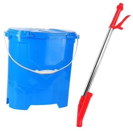 FewNvWa Épandeur D'engrais avec Seau à Dos d'une Capacité de 25 L pour Utilisation Maraîchère, Bleu