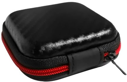 Carbon Fibers Gadget Storage Case Secure Zippers Closures For Charging Data Cable Small Electronic Accessories Earphone Wire Holder