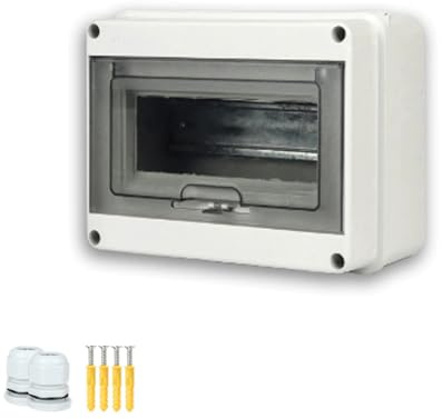 LYUCAYHQ Verteilerkasten Außen Wasserdicht, Wasserdichter IP65 Verteilerkästen mit Transparenter Abdeckung, für Leistungsschalter, Transformatoren und Industriesteuerungen(26x20x11cm/10x8x4in)