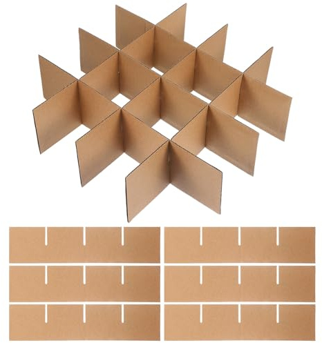 Tofficu 12pcs Moving Box Glasses Dividers, Reusable Moving Boxes Cardboard Dividers Kit, Glass Packing Kit for Shipping Packaging, Glassware Dish Packing Boxes for Safe Storage