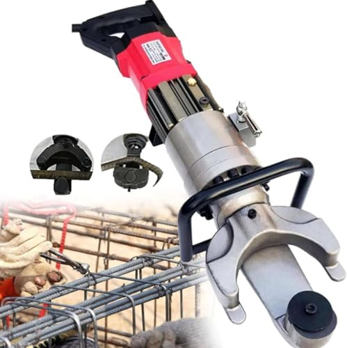 HaiZethonic Plieuse De Barres en Acier Hydraulique électrique,Outil De Plieuse De Barres en Acier Portable, Plie Facilement des Barres en Acier De 4-22mm en 2-3secondes,1100w