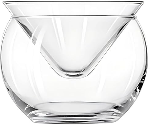 NUOBESTY Glas Kaviar Kühler Servierschüssel Klein 170 ml aus Robustem Glas mit Eisbehälter für Garnelen Vorspeisen und Cocktails