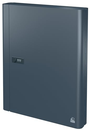 BASI | Schlüsselkasten mit Zahlencode | Erhältlich in 6 Größen 20/28/48/80/104/204 Haken | Schlüsselschrank mit Zahlenkombination 3-stellig frei einstellbar | Schlüsselkassette Anthrazit matt