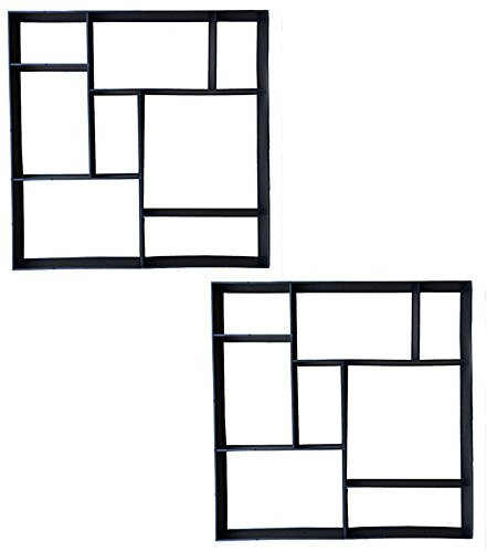 SAILUN® 2 x Betonform Pflastermacher Gießform für Garten Gehwegen Trittsteinen DIY Schalungsform (2 Stücke - Quadrat)