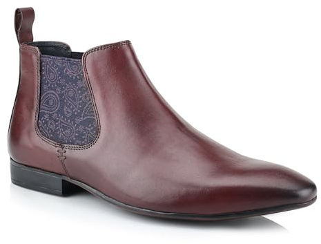 Silver Street London Men's Formal and Casual Leather Fashionable Chelsea Boots, in sizes 7-12