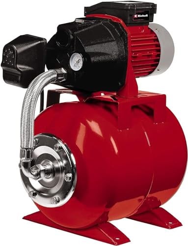 Einhell Hauswasserwerk GC-WW 6036 (600 W, max. Förderdruck 4 bar, Saughöhe max. 8 m, 3.600 l/h, 20 L Behälter, integriertes Manometer, Wassereinfüll- und Ablassschraube)