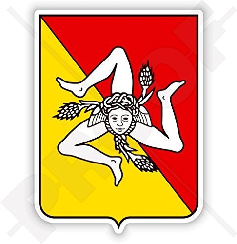 SIZILIEN Wappen, Sizilien ITALIEN Sizilianisch Italienisch 90mm Auto & Motorrad Aufkleber, Vinyl Sticker