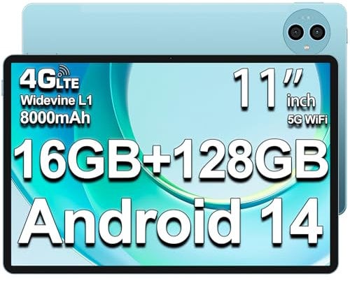 TECLAST P50 Tablet 11 Pollici 90Hz Tablets Android 15, 20GB RAM+128GB ROM(TF 5TB), Dual SIM 4G LTE+5GWiFi, 2GHz Octa-Core, Tablet con Penna+Custodia/7000mAh/GPS/Widevine L1/OTG/Type-C/3.5MM/Metal-2025