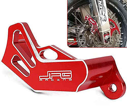 JFG RACING Protezione Pinza Freno Moto,Pinza Freno Posteriore Guardia di Schermo per CR125 CR250 2002-2008 CRF250R CRF250X 2004-2017 CRF450R 2002-2017 CRF450X 2005-2017 CRF450RX 2017 Rosso