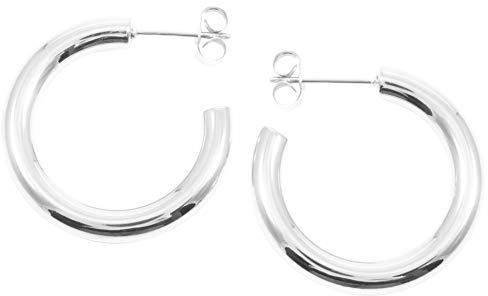 Happiness Boutique Damen Klassische Creolen | Runde Kreolen | Runde Ohrringe | Edelstahl Ohrringe | Hoop Ohrringe in Gold - Silber