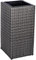 STILISTA® Poly-Rattan Blumentopf 63x30x30 cm inkl. Innentopf und Wasserablauf, in 4 unterschiedlichen Farben, grau