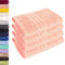 Lavea 4er Set Handtuch 50x100 cm – Saugstarke und Weiche Handtücher aus 100% Baumwolle, Frottierserie Elena – Waschbar und Strapazierfähig - Pastellrosa