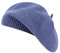 Qinfren Damen Baskenmütze, klassisch, einfarbig, gestrickt, warm, weich, für Winter und Herbst, blau, Einheitsgröße
