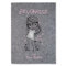 Goldi-Design Zeugnismappe Mädchen mit Katze grau/glitzer personalisiert mit Namen 100% Wollfilzumschlag und Sichtbuch DIN A4 mit 20 Hüllen