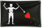 Piraten-Edward-Lehr-Banner 91.4x121.9 cm (36x48 Zoll), beidseitig bedruckt, auf glattem Seidenstoff, für den Innenbereich, blutige Flaggen, BlackBeard Halloween-Flagge