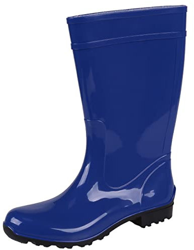 Stivali da pioggia impermeabili di colore blu, resistenti, robusti, suola in PVC, 100% PVC, ILSE LEMIGO 40 EU 6,5