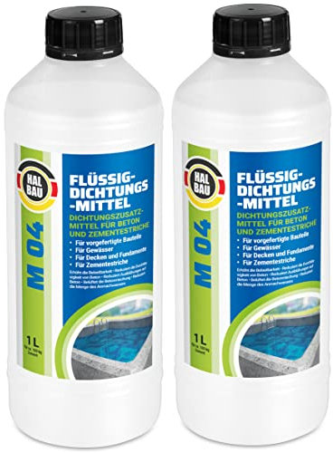 Sigillante liquido 2L per calcestruzzo cemento massetto additivo malta plastificante M04