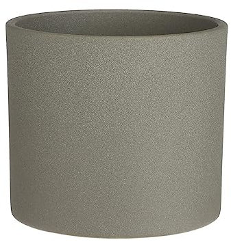 MICA Decorations Era Blumentopf, rund, L, grüner Sand-h17,5 x 19,5 cm, für Blumen und Pflanzen, Mehrfarbig, einzigartig