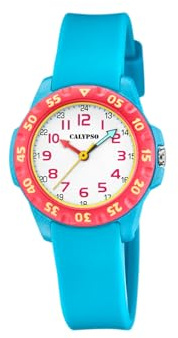 Calypso Jungen Analog Quarzuhr Kautschuk Blau - Kinderuhr - Hochwertiges Glas - Wasserdicht 10 ATM K5829/3