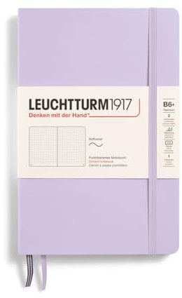 LEUCHTTURM1917 368156 Notizbuch Paperback (B6+), Softcover, 123 nummerierte Seiten, Lilac, Dotted