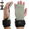 Fast Grip Leder Zughilfen Krafttraining Profi Schnellverschluss für Bodybuilding, Fitness, Crossfit, Krafttraining, Powerliftin - Lifting Straps für Frauen und Männer, Grün