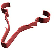D-Line Safe-D Single Stag Clips, Holds 1x 8-10mm Diameter Cable, Fire Rated, Comply with 18th Edition Wiring Regulations - Red