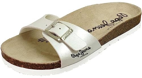 Pepe Jeans Femme Oban Nacar W Sandale, White (White), 37 EU