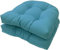 GRYYP 2er-Pack getuftete Sitzkissen für drinnen und draußen, 18,9 x 18,9 U-Form Ersatzkissen für Korbstuhl Sitz Terrassenmöbel Esszimmerstuhl Pad(Color:Blau)
