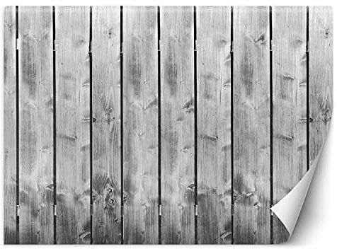 Feeby Premium Vinyl Fototapete Imitation Dielen Holzwand 100x70 cm XXL Wandtapete Tapeten Wohnzimmer Schlafzimmer Jugendzimmer Büro Flur Hotel Spa Moderne Design Wand Dekoration Textur Struktur Grau