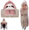 MeYuxg Bradipo Coperta Indossabile, Coperta con Maniche Regali Divertenti, Flanella Coperta Bradipo con Cappuccio 166 * 118cm, Coperta Indossabile di Bradipo Regalo Compleanno Natale (Rosa)