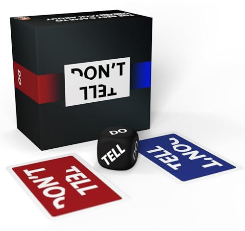 JR Games - Don't Tell - Entdecke die wildesten Geheimnisse des Anderen - Kartenspiel - Ab 18 Jahren - 3+ Spieler - Englische Version