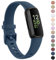 YLK Armband Kompatibel mit Fitbit Inspire 3 Armband für Damen Herren, Klassisches Silikon TPU Armbänder Sport Verstellbares Ersatzarmband für Fitbit Inspire 3 Uhrenarmband, Navy Blau
