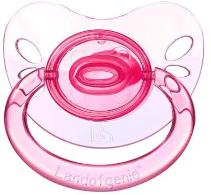 Landofgenie Grande Tétine pour Adultes Taille Ensemble Modèle Transparente Papillon Modèle Rose