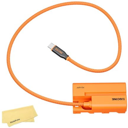 ZGCINE Usb-C Pd To Npf (Npf-550) Dummy Battery Cable, 60Cm/1.97Ft, Output 9-12V/ 2A, Braided Wire