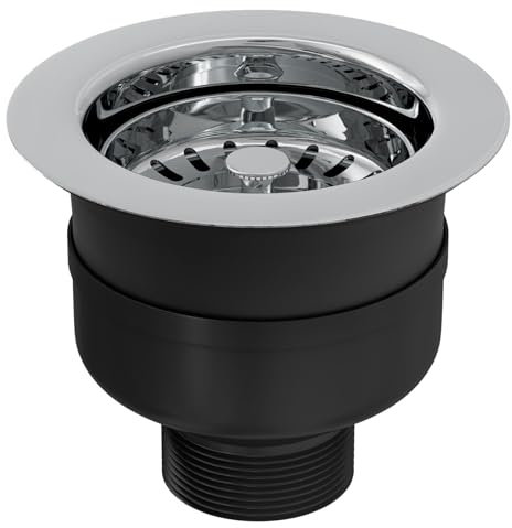 Liquida TF528CH TOP-FIX 90mm Chrome Basket Strainer Kitchen Sink Waste