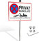Luxoraiova Privatparkplatz Schild, Aluminium Parkplatzschild, 30 × 20 cm, Parkverbotsschild Privat, UV-beständig, wasserfest, rostfrei, mit Bohrlöchern