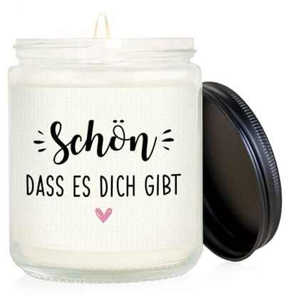 Geschenke für Frauen, Duftkerze - Schön, dass es Dich gibt, Geschenke für Freundin Schwester Kollegin, Beste Mama Oma, Bester Papa Opa, Lehrerin, Männer Geschenk schöne Geschenkidee Geburtstag