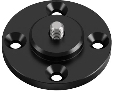 NovelGoal Metall-Kamerahalterung, 1/4 Zoll & 3/8 Zoll Schrauben Wandtischhalterung Adapter, Aluminium runde Form Gewinde Schraubsockel, Magic Arm Desktop Festscheibe für Kamera (1/4 Zoll