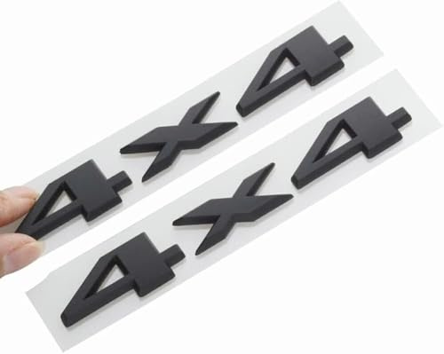 2 adesivi 3D per auto tuning con logo 4x4, ricambio per Jeep (nero)