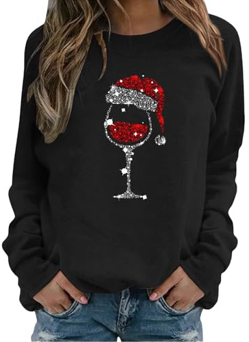 Christmas Jumper 2025 Snowman Christmas Jumper Womens Autumn Clothes Christmas Jumpers for Women Uk Glitter Xmas Sweatshirt Long Sleeve Crewneck Sweaters Winter Pullover Novelty Funny Hoodies Tops