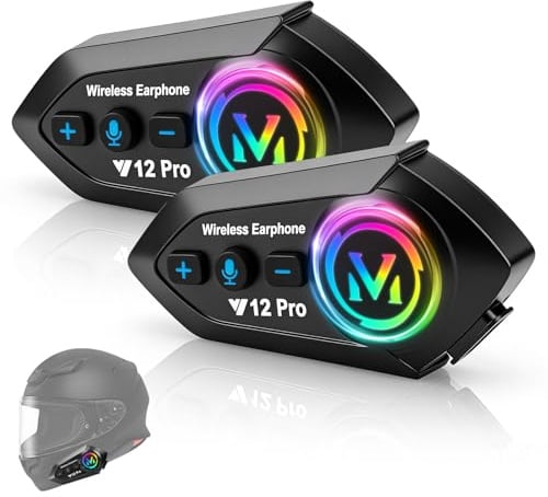 Avutrel Intercomunicador Casco Moto Duo BT5.4 500m IP56 música Compatible | sistema de comunicacion, resistencia al agua