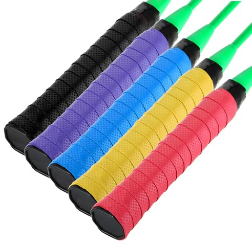 Aumotop Weiche PU-Tennisschläger-Übergriffe, 60 Stück rutschfeste Schweißbandagen für Tennis- und Badmintonschläger, Vibrationsdämpfende Griffe für Squash- und Racquetball-Spieler (60 Stück)