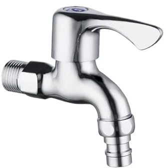 CYBSFKJ Alle kupfernen Waschmaschinenhähne 4-Punkt-Wand-Außengarten G1/2 Person öffnen den Wasserhahn schnell