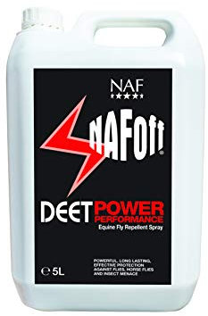 NAF Off Deet Power Performance Clear 5L – High-Strength Insect Repellent for Horses – With 19% DEET – Long-Lasting Protection Against Flies, Midges & Biting Insects