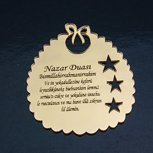 Neco Moden 10 x Stück Acrylglas Ayna Nazar Duasi Bebek Sekeri Mevlid Babyparty Gastgeschenke Bonboniere Nikah Sekeri Gastgeschenk Babyshower
