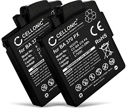 CELLONIC 2X Akku kompatibel mit Sennheiser 450 TRAVEL, 550, MM, 0121147748 | (270mAh-3.7V-Lithium-Polymer) für Sennheiser MM 400, X, 450, 500, MM-550, PCX 360 BT, PX 210, 310, PXC, BA 370 PX, BA370